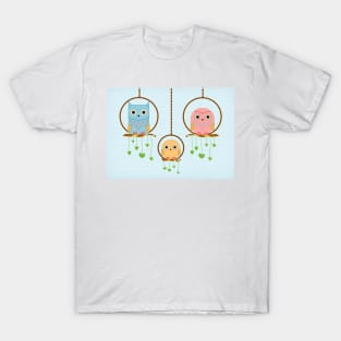 Owl Family Card T-Shirt